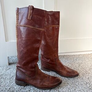 Frye Women's Shirley Tall Riding Boots Brown Leather Size 11